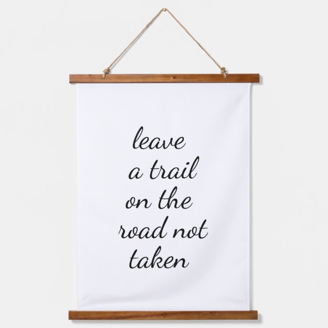 Carretera No Tomada Madera Topada Tapiz De Muro (Anverso)