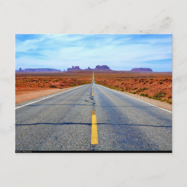 Carretera postal a Monument Valley , Utah, EE.UU. (Anverso)