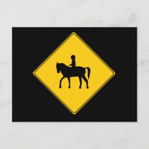 Carretera Rótulo - Tarjeta de postre para equitaci