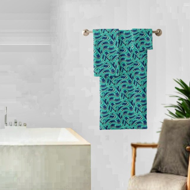 Carreteras (Pair Highways Bath Towel Set, with the matching Shower Curtain, to complete your bathroom decor!)