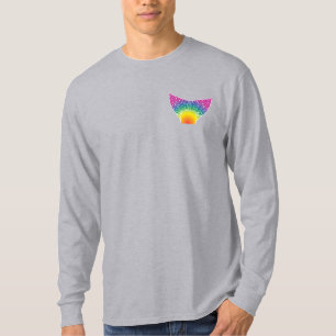 Carril de salmón arco iris con logo en la camiseta