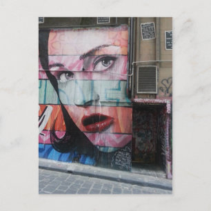 Carril urbano del Hosier de la postal del arte de