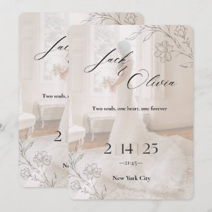 Carrito de invitación de boda único