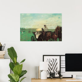 Carrito en las carreras de Edgar Degas, arte vinta