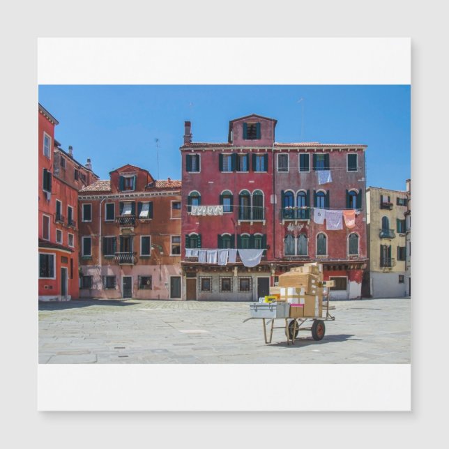 Carro con cajas en Venecia (Anverso)