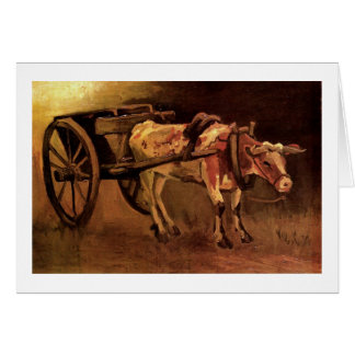 Carro con ox rojo y blanco, Vincent van Gogh