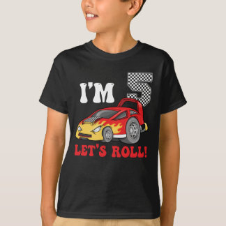 Carro de 5 años Camisa de cumpleaños 5 cumpleaños