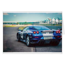 Carro de carreras azules