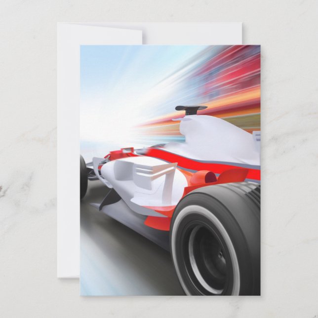 Carro de carreras rojas de velocidad (Anverso)