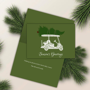 Carro de golf con árbol de Navidad ・ Minimalista v