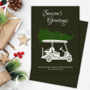 Carro de golf con árbol de Navidad ・ Mínimo verde