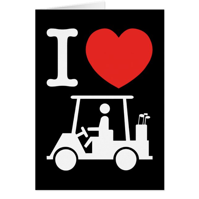 Carro de golf I Heart (Love) (Frente)