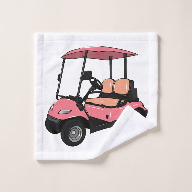 Carro de golf / ilustracion personalizado de coche (Toallita)