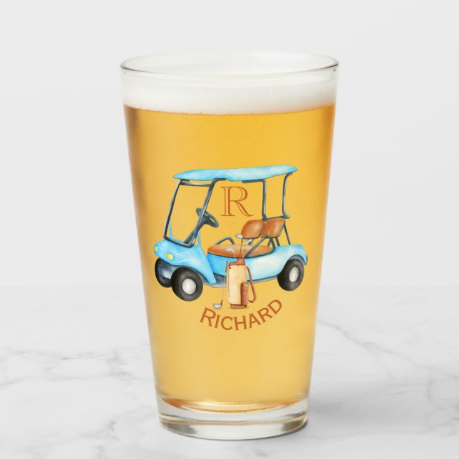 Carro de golf Monograma Beer divertida (Anverso (lleno))