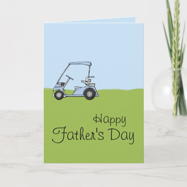 Carro de golf - tarjeta de felicitación modificada (Anverso)