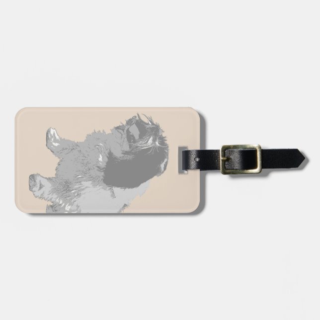 Carro la etiqueta del equipaje del perro (Frente Horizontal)
