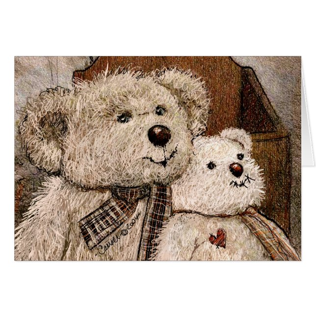 Carroll Teddy Bear Card (Anverso (Horizontal))
