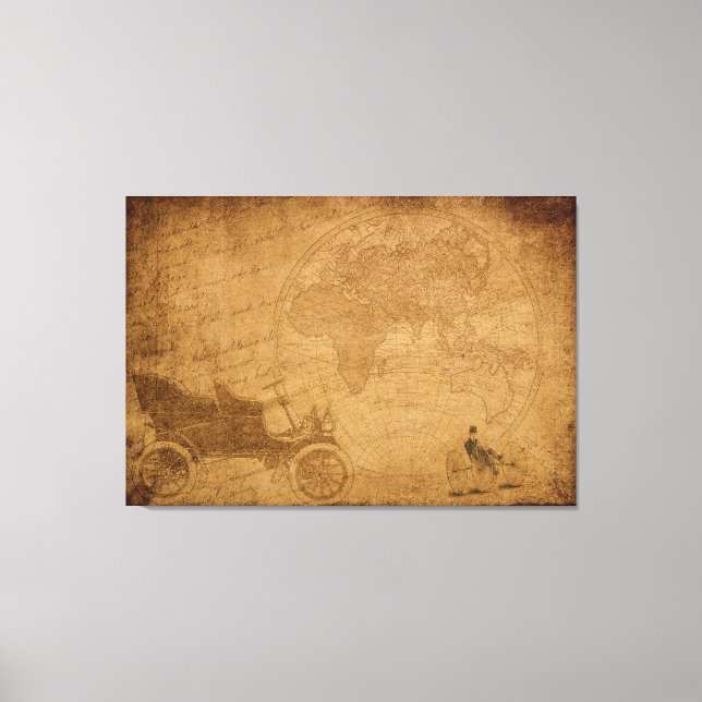 Carros antiguos, impresiones de lienzo elegantes d (Anverso)