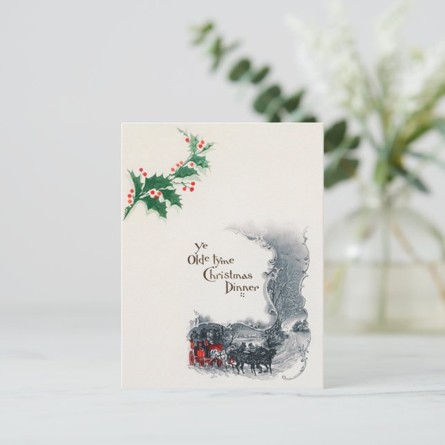 Carruaje de caballos de un Navidad (Anverso de pie)