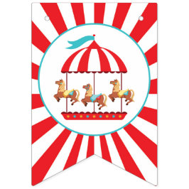 Carrusel Carnaval de Circo Feliz Cartel de Cumplea