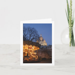 Carrusel de París Tarjeta de felicitación en blanc