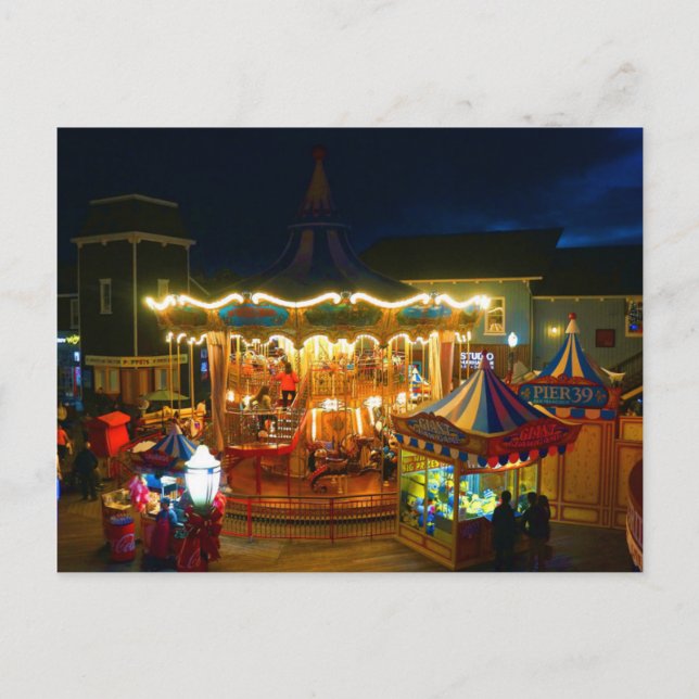 Carrusel Pier 39 #2-1 postal de San Francisco (Anverso)
