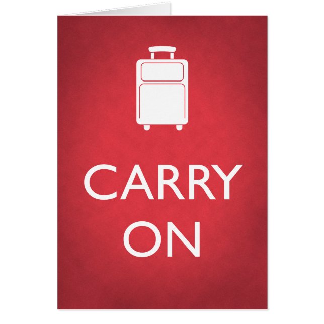 CARRY ON - Equipaje - Tarjeta interior en blanco - (Frente)