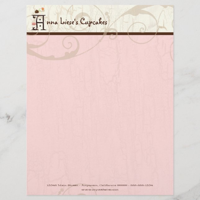 Carta A Cupakes Business Lethead (Anverso)