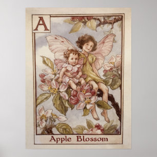 Carta A de Cicely Mary Barker - Arte de época