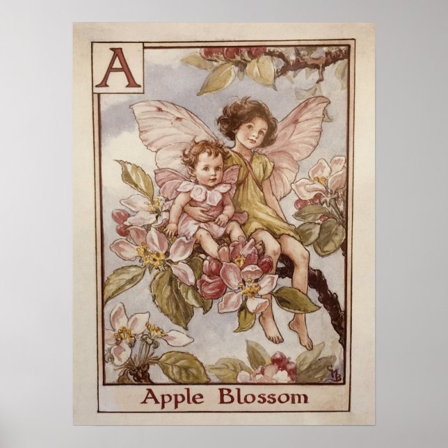 Carta A de Cicely Mary Barker - Arte de época (Frente)