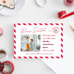 Carta A La Tarjeta Fotográfica De Navidad De Los N<br><div class="desc">Celebre la temporada con esta carta moderna y elegante de Berry Berry Sweet. Los artículos coincidentes y más opciones de diseño están disponibles en nuestra tienda: www.berryberrysweet.com. ¡Los colores de diseño pueden ser personalizados! Haga clic en "Personalizar adicional" para cambiar los colores del diseño.</div>