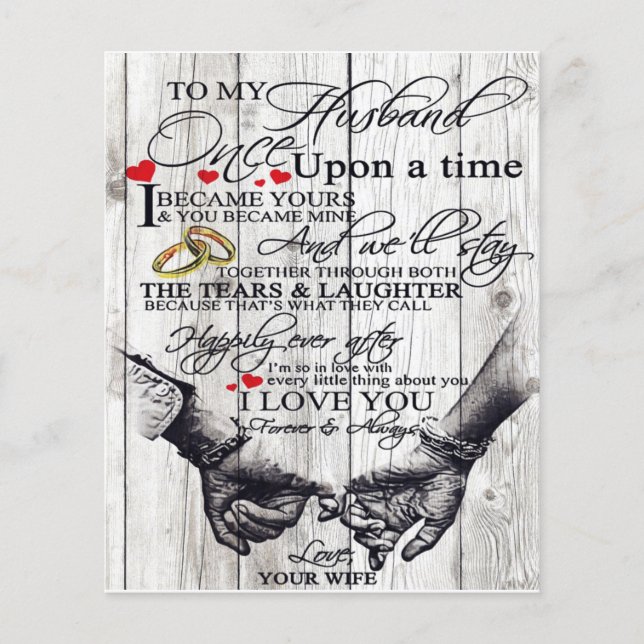 Carta a mi esposo, regalo de citas de amor (Frente)