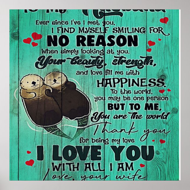 Carta A Mi Marido, Decoración Familiar Cuta (Frente)