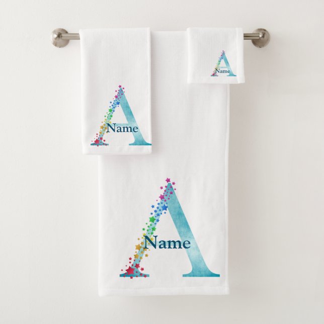 Carta A Monograma Juego Inicial De Regalo De Baño (In situ)