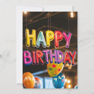 Carta arcoiris Ballons Invitación a fiesta de cump