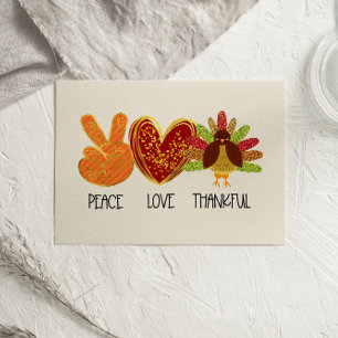 Carta de Acción de Gracias del Purpurina Peace Lov