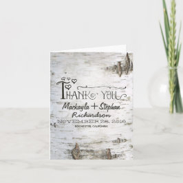 carta de agradecimiento al boda de ladrido de árbo