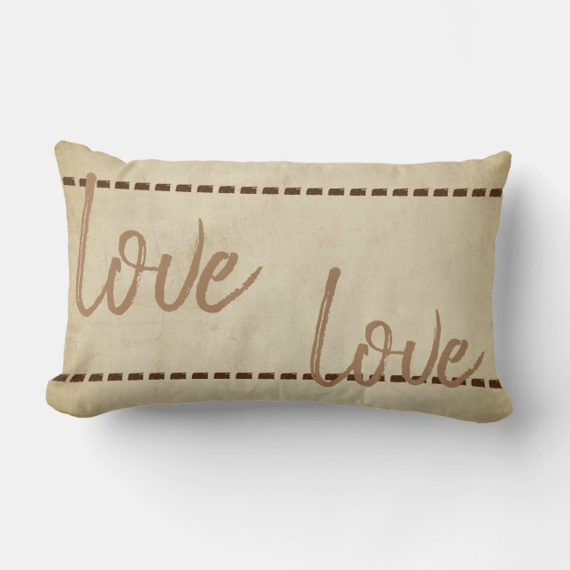 carta de amor almohada estilo moda rústico estilo  (Anverso)