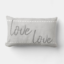 carta de amor almohada estilo rústico moda gris y 