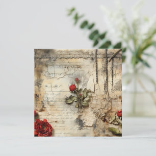 Carta de amor de pergamino vintage con flores (10)