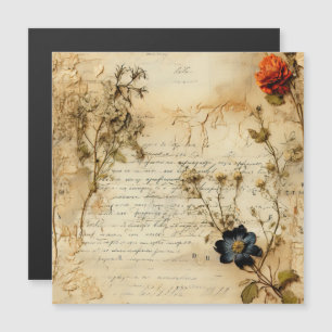 Carta de amor de pergamino vintage con flores (5)