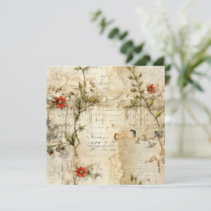 Carta de amor de pergamino vintage con flores (6)