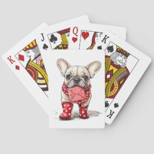 Carta de amor del bulldog francés del día de San V