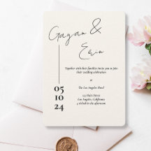 Carta de amor en blanco y negro Invitaciones a la