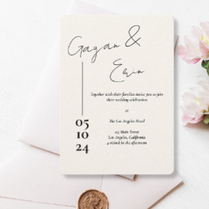 Carta de amor en blanco y negro Invitaciones a la 