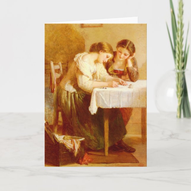 Carta de amor Le Jeune Tarjeta de saludo Bella Art (Anverso)
