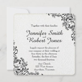 Carta de amor negra Rosa invitación a matrimonio
