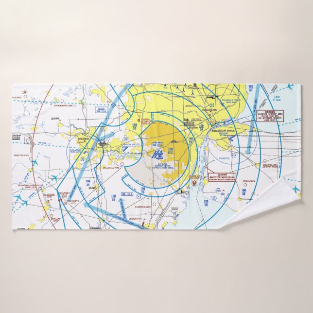 Carta de Aviación  (Toalla de baño)