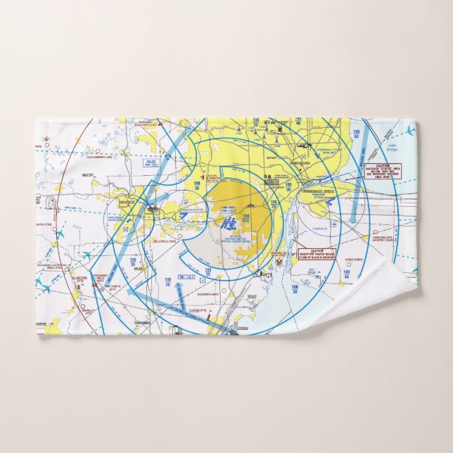 Carta de aviación (Toalla de mano)
