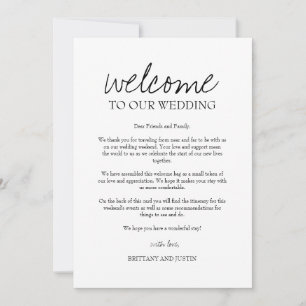 Carta de bienvenida al Boda de Bretaña e tinerario